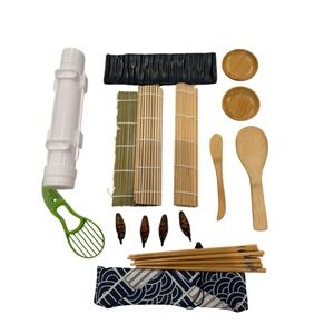 Sushi Making Kit Rice Roller Bazooka Tool Avocado Slicer Chopsticks Set & More